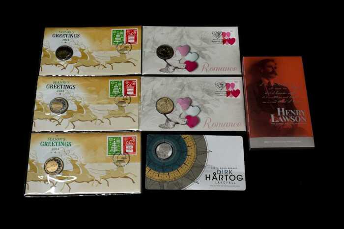 Seven assorted collectable coins and PNCs
