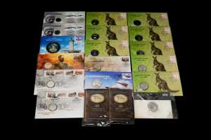 Group of assorted Australiana themed collectable coins and PNCs