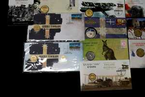 Group of assorted historical and remembrance themed collectable coins and PNCs - 3
