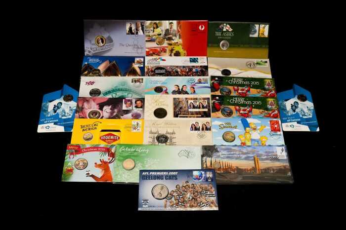 Group of assorted collectable coins and PNCs