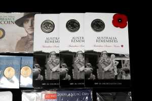 A group of Australian PNCs and coloured $2 coins, Remembrance themes. - 3