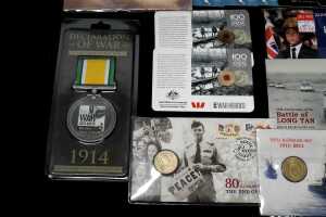A group of Australian PNCs and coloured $2 coins, Remembrance themes. - 4