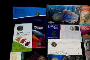 A group of uncirculated collectable coins and Philatelic Numismatic cards (PNCs) - 2
