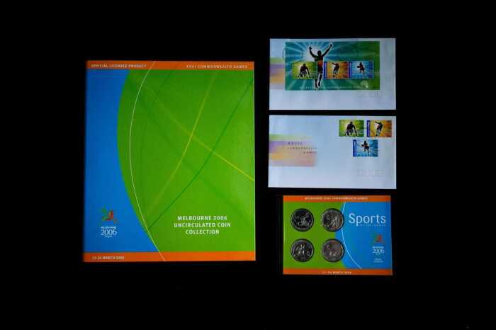 Commonwealth Games Melbourne 2006 uncirculated coins and stamps