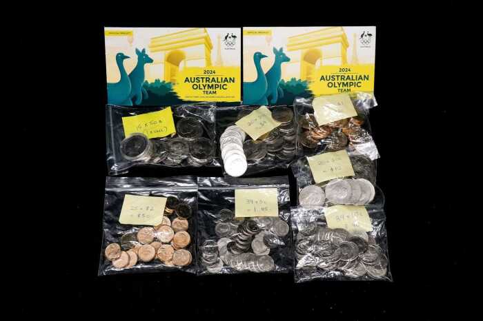 A group of 2024 Australian coins, first edition with King Charles III effigy