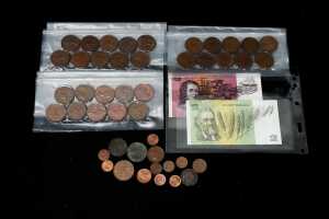 A group of Australian currency