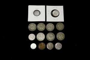 A group of Australian pre-decimal coins