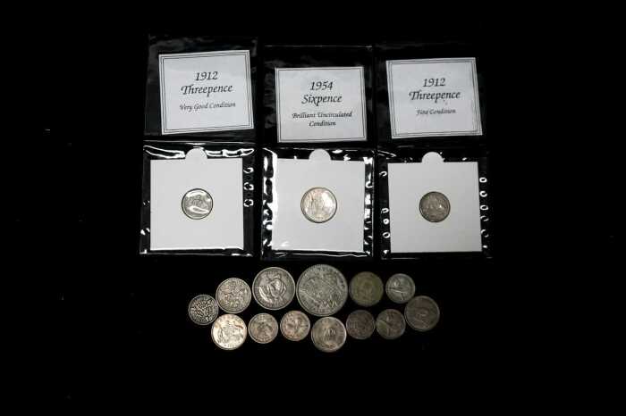 Group of Australian and New Zealand pre-decimal coins