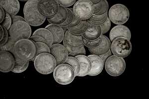 A group of Australian silver three penny coins - 2