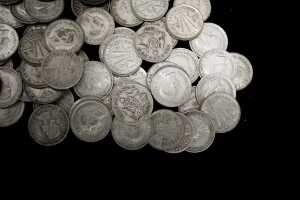 A group of Australian silver three penny coins - 2