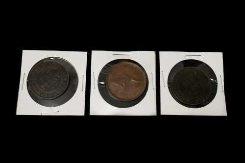 Three unusual Australian Pennies, 1916 & 1921 & 1952