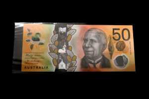 Australian First prefix $50 polymer bank note, UNC - 2