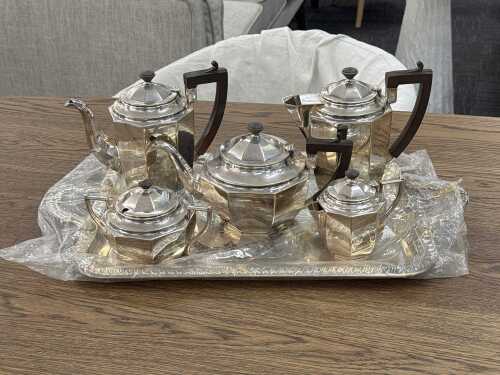 Imperial silver-plated five-piece tea and coffee service