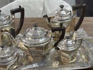 Imperial silver-plated five-piece tea and coffee service - 2