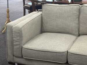 Modern three-seater upholstered sofa - 2