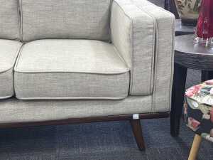 Modern three-seater upholstered sofa - 3
