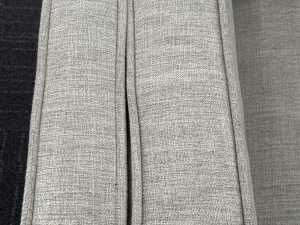 Modern three-seater upholstered sofa - 4