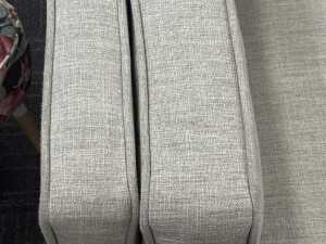 Modern three-seater upholstered sofa - 4