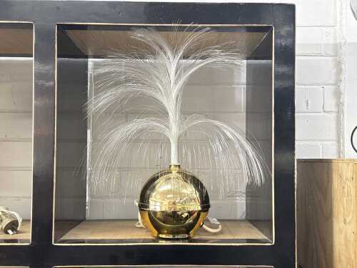Retro fibre optic rotating lamp