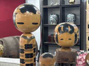 Four Japanese Kokeshi dolls - 2
