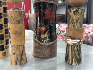 Four Japanese Kokeshi dolls - 4