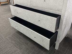 Decorative silver-finish chest of drawers - 2