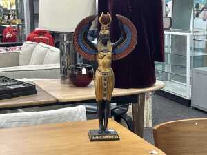 Egyptian-style resin Isis figure