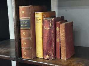 Five antique and books