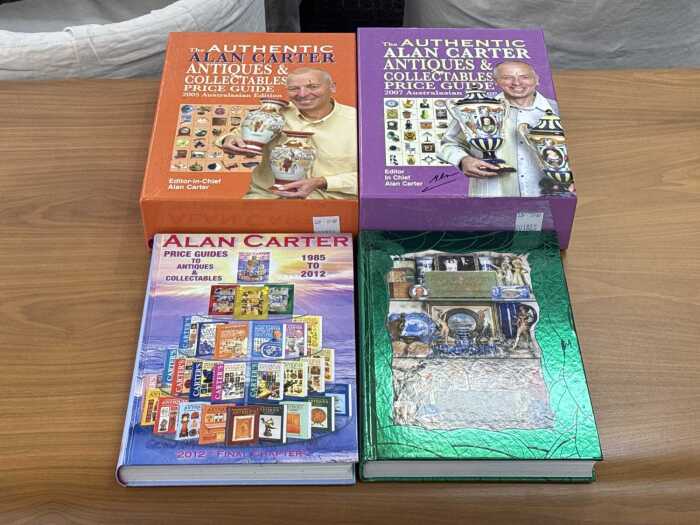 Alan Carter Antique Price Guide books, two cased