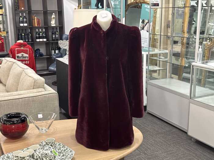 Sasson burgundy velvet jacket, size 6