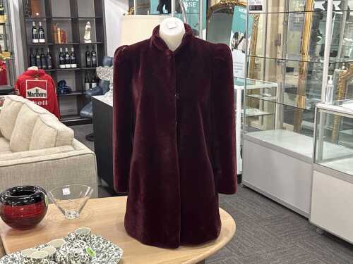 Sasson burgundy velvet jacket, size 6