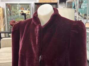 Sasson burgundy velvet jacket, size 6 - 3
