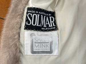 Silverblue stranded Natural Mink Coat with broderie lining - 4