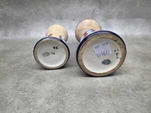 Pair of Amphora graduated ceramic vases with Art Deco geometric design - 3