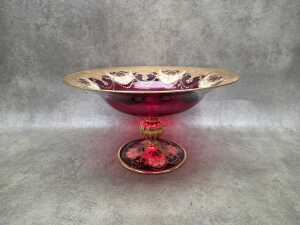 Venetian ruby glass comport