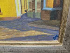 Artist unknown, street scene of Trinidad, Cuba. Oil painting on board - 4