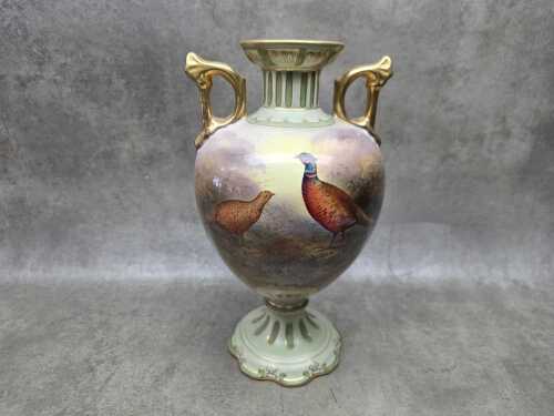 Crown Devon twin handled vase
