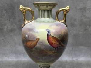 Crown Devon twin handled vase - 2
