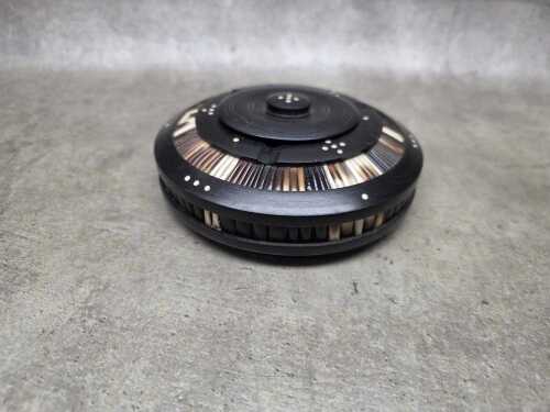 61 · Ebony and porcupine quill lidded ashtray