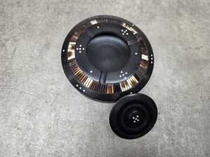 Ebony and porcupine quill lidded ashtray - 3
