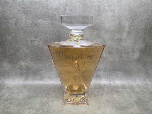Large shop display glass perfume bottle, A/F