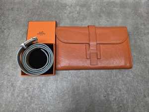 Designer-style belt and purse