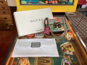Gucci Tian GG padlock canvas shoulder bag - 2