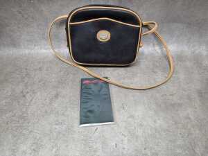 Designer-style black and tan leather crossbody bag - 6