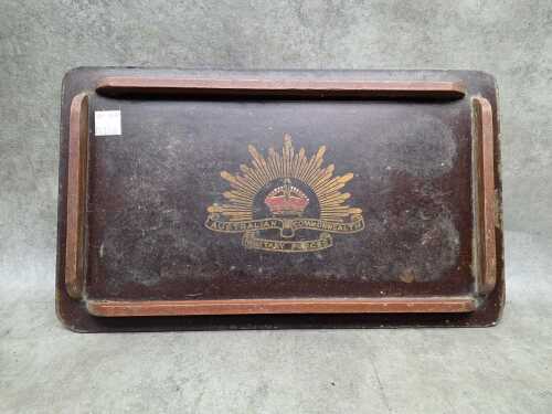 Australian Commonwealth Military Forces timber tray