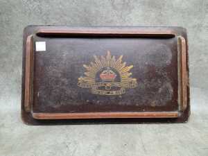 Australian Commonwealth Military Forces timber tray