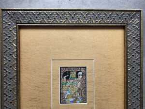 Artist unknown, Klimt-style framed cross-stitched embroidery - 4