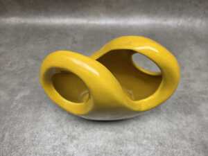 Mid-century Casey Ware glazed pottery basket - 4