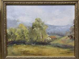 Joan Page (1929-89?), Pair of Australian landscape paintings, oil on board - 2