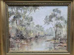 Joan Page (1929-89?), Pair of Australian landscape paintings, oil on board - 4